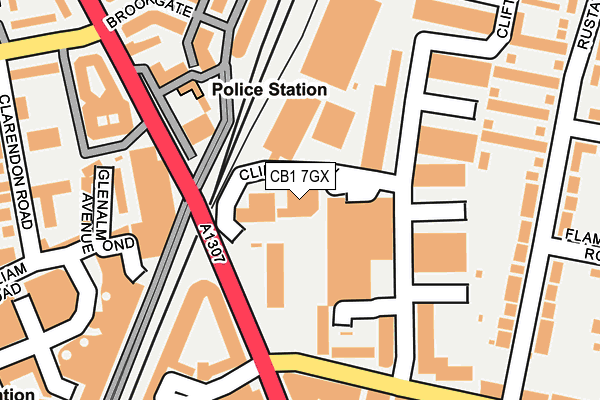 CB1 7GX map - OS OpenMap – Local (Ordnance Survey)