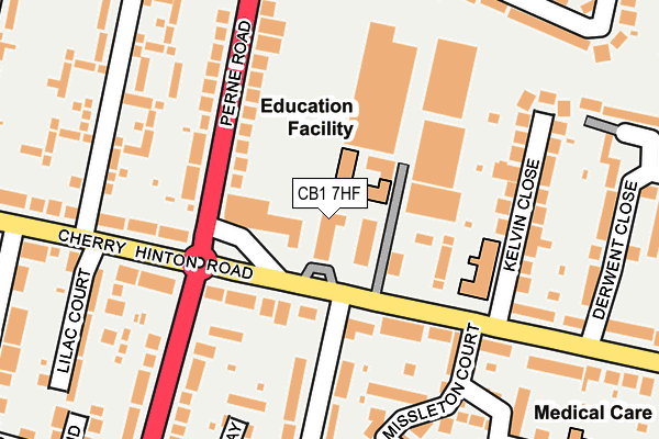 CB1 7HF map - OS OpenMap – Local (Ordnance Survey)