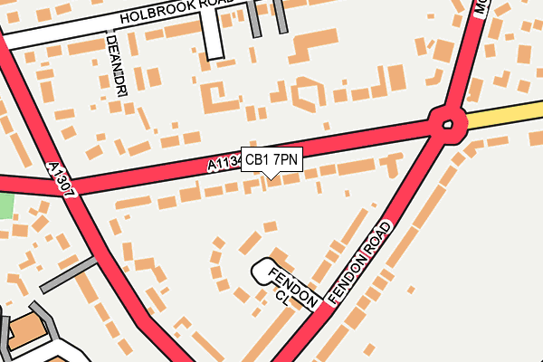 CB1 7PN map - OS OpenMap – Local (Ordnance Survey)