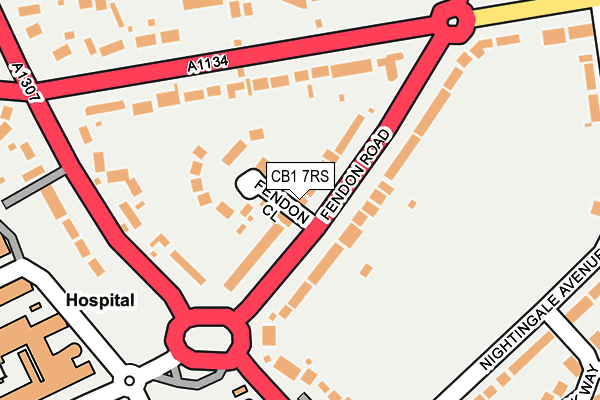 CB1 7RS map - OS OpenMap – Local (Ordnance Survey)