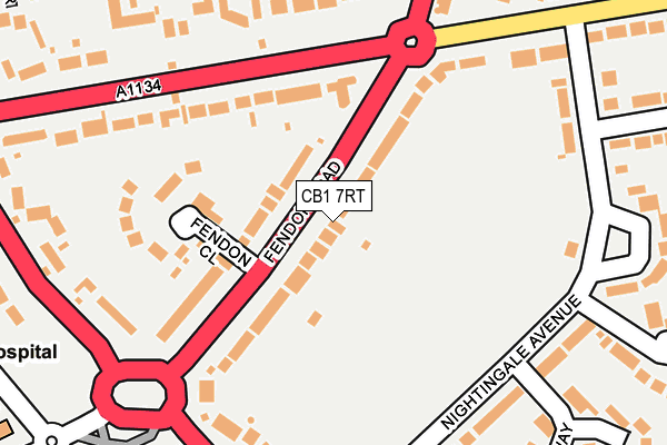 CB1 7RT map - OS OpenMap – Local (Ordnance Survey)