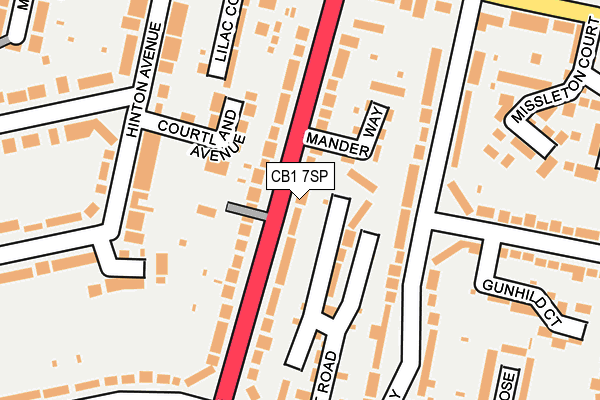 CB1 7SP map - OS OpenMap – Local (Ordnance Survey)