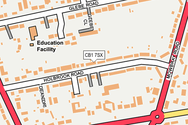 CB1 7SX map - OS OpenMap – Local (Ordnance Survey)