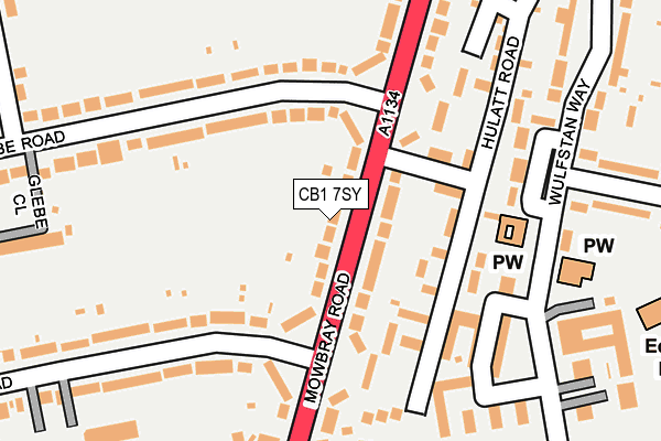 CB1 7SY map - OS OpenMap – Local (Ordnance Survey)