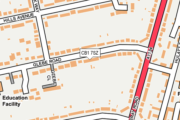 CB1 7SZ map - OS OpenMap – Local (Ordnance Survey)