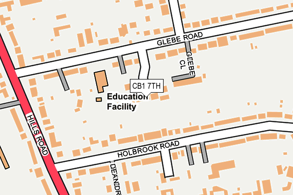 CB1 7TH map - OS OpenMap – Local (Ordnance Survey)