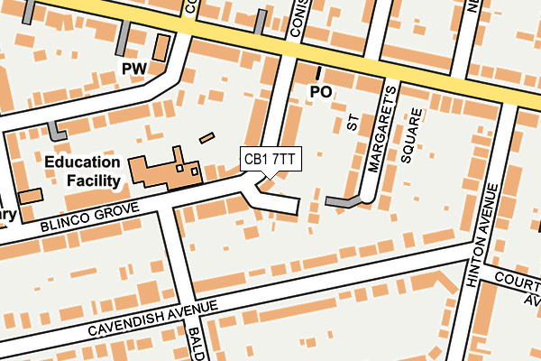 CB1 7TT map - OS OpenMap – Local (Ordnance Survey)