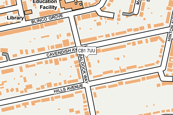 CB1 7UU map - OS OpenMap – Local (Ordnance Survey)