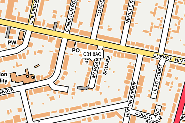 CB1 8AQ map - OS OpenMap – Local (Ordnance Survey)