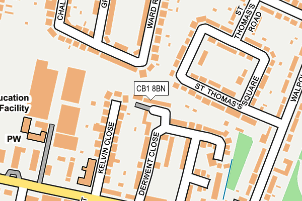 CB1 8BN map - OS OpenMap – Local (Ordnance Survey)
