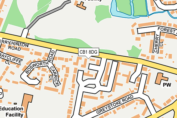 CB1 8DG map - OS OpenMap – Local (Ordnance Survey)