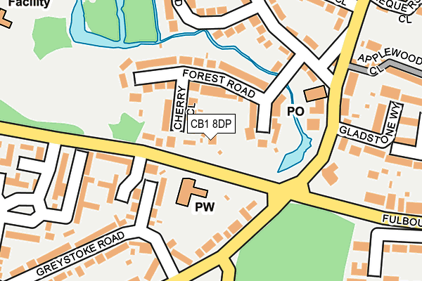 CB1 8DP map - OS OpenMap – Local (Ordnance Survey)