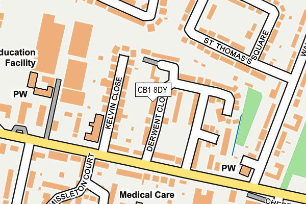 CB1 8DY map - OS OpenMap – Local (Ordnance Survey)