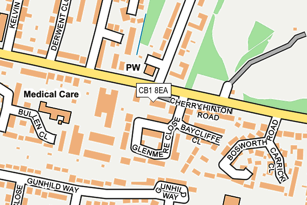 CB1 8EA map - OS OpenMap – Local (Ordnance Survey)