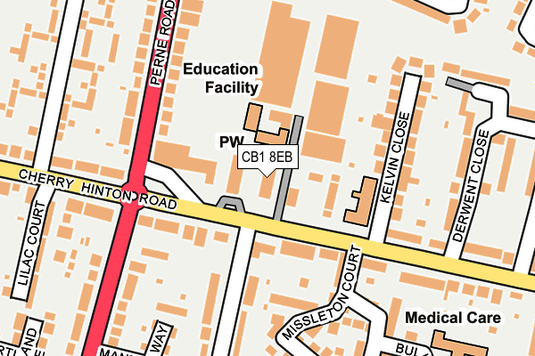 CB1 8EB map - OS OpenMap – Local (Ordnance Survey)