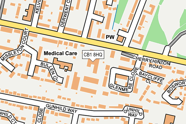 CB1 8HQ map - OS OpenMap – Local (Ordnance Survey)