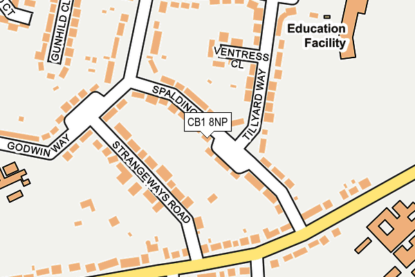 CB1 8NP map - OS OpenMap – Local (Ordnance Survey)