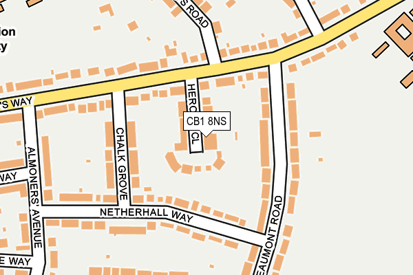 CB1 8NS map - OS OpenMap – Local (Ordnance Survey)