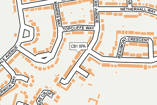CB1 8PA map - OS OpenMap – Local (Ordnance Survey)