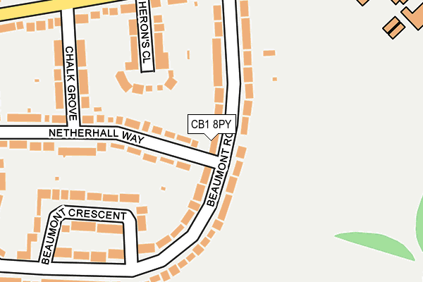 CB1 8PY map - OS OpenMap – Local (Ordnance Survey)