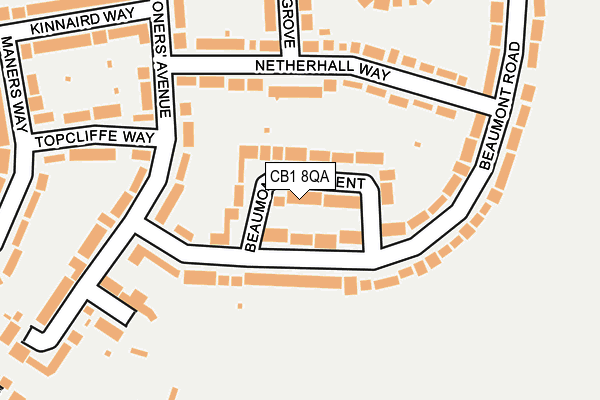 CB1 8QA map - OS OpenMap – Local (Ordnance Survey)