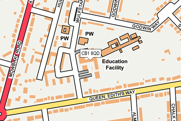 CB1 8QD map - OS OpenMap – Local (Ordnance Survey)