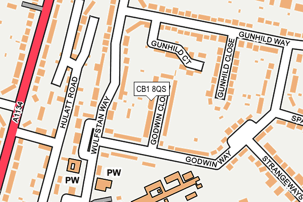 CB1 8QS map - OS OpenMap – Local (Ordnance Survey)