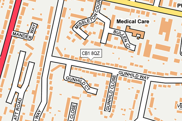 CB1 8QZ map - OS OpenMap – Local (Ordnance Survey)