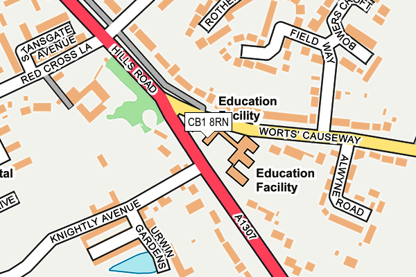 CB1 8RN map - OS OpenMap – Local (Ordnance Survey)