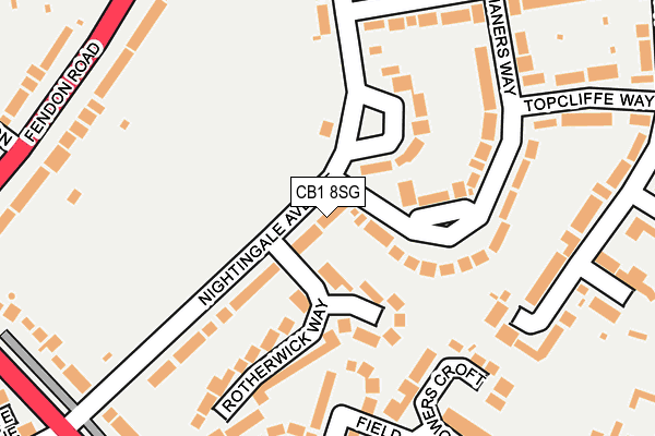 CB1 8SG map - OS OpenMap – Local (Ordnance Survey)