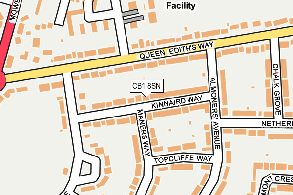 CB1 8SN map - OS OpenMap – Local (Ordnance Survey)