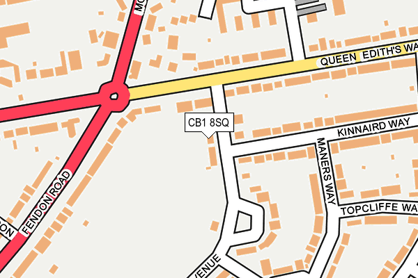 CB1 8SQ map - OS OpenMap – Local (Ordnance Survey)