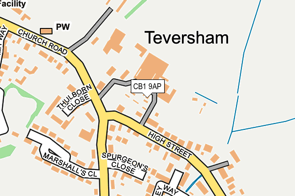 CB1 9AP map - OS OpenMap – Local (Ordnance Survey)