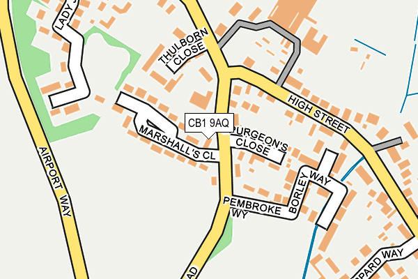 CB1 9AQ map - OS OpenMap – Local (Ordnance Survey)