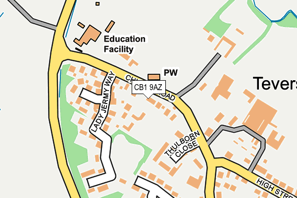 CB1 9AZ map - OS OpenMap – Local (Ordnance Survey)