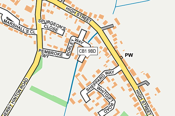 CB1 9BD map - OS OpenMap – Local (Ordnance Survey)