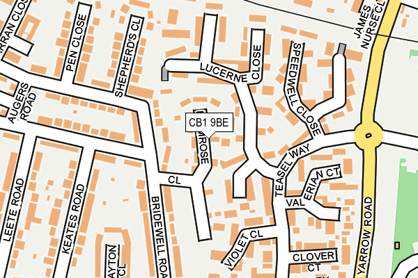 CB1 9BE map - OS OpenMap – Local (Ordnance Survey)