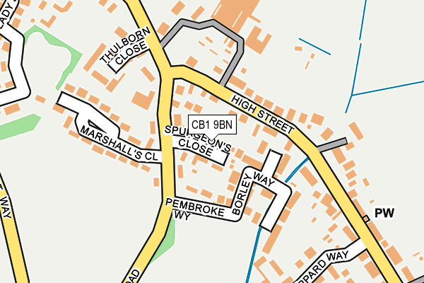 CB1 9BN map - OS OpenMap – Local (Ordnance Survey)