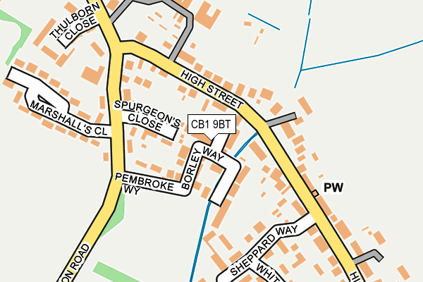 CB1 9BT map - OS OpenMap – Local (Ordnance Survey)
