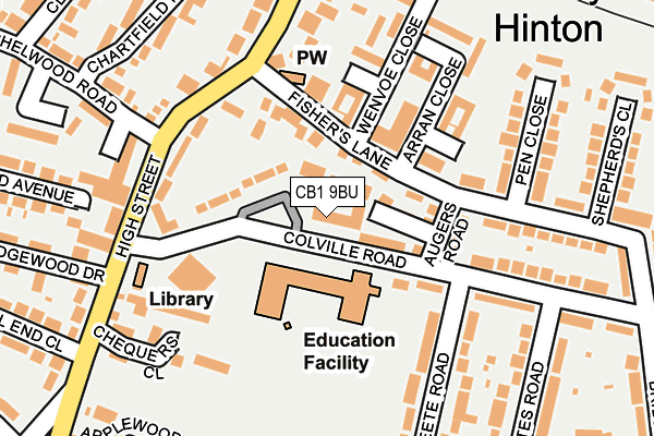 CB1 9BU map - OS OpenMap – Local (Ordnance Survey)