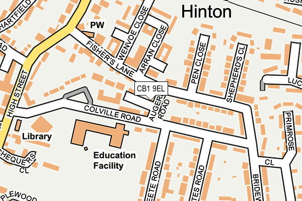 CB1 9EL map - OS OpenMap – Local (Ordnance Survey)