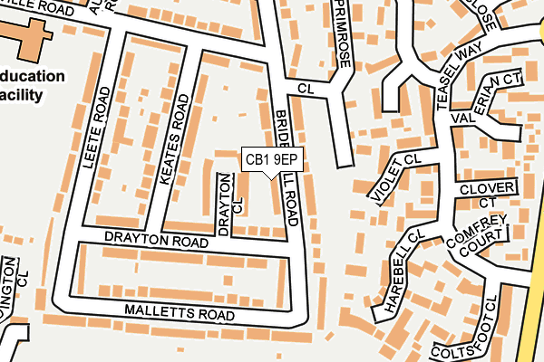 CB1 9EP map - OS OpenMap – Local (Ordnance Survey)