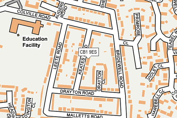 CB1 9ES map - OS OpenMap – Local (Ordnance Survey)