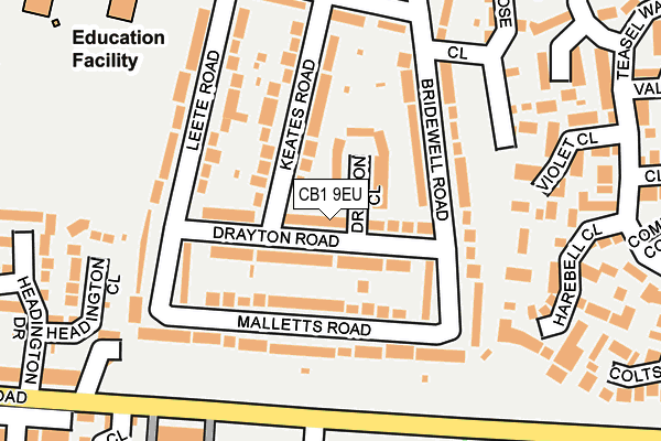 CB1 9EU map - OS OpenMap – Local (Ordnance Survey)