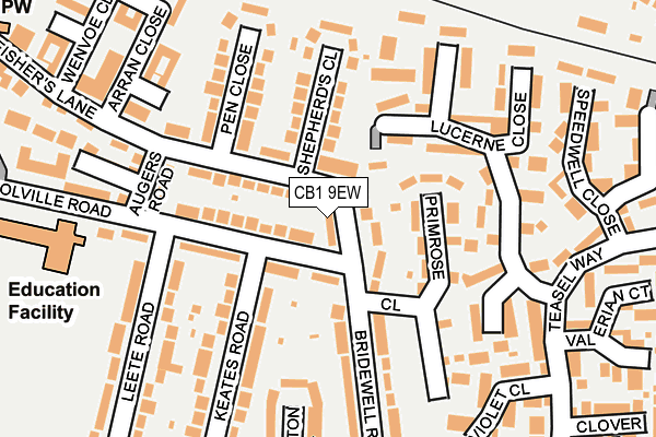 CB1 9EW map - OS OpenMap – Local (Ordnance Survey)