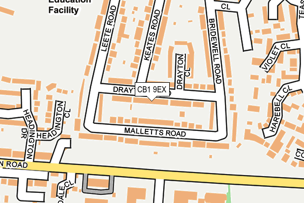 CB1 9EX map - OS OpenMap – Local (Ordnance Survey)