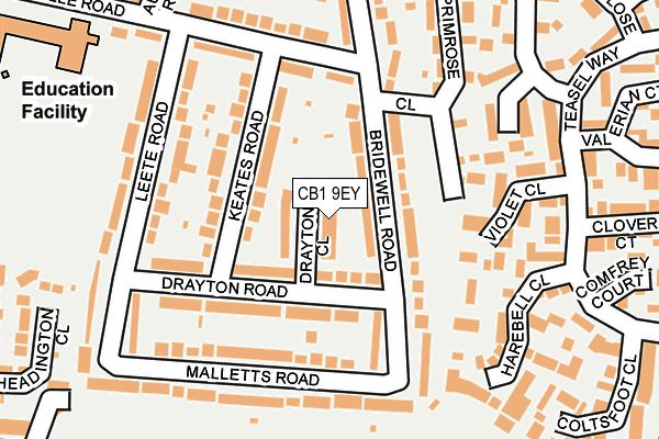 CB1 9EY map - OS OpenMap – Local (Ordnance Survey)