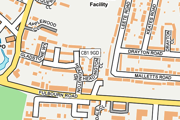 CB1 9GD map - OS OpenMap – Local (Ordnance Survey)