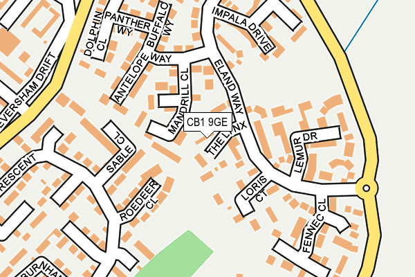 CB1 9GE map - OS OpenMap – Local (Ordnance Survey)