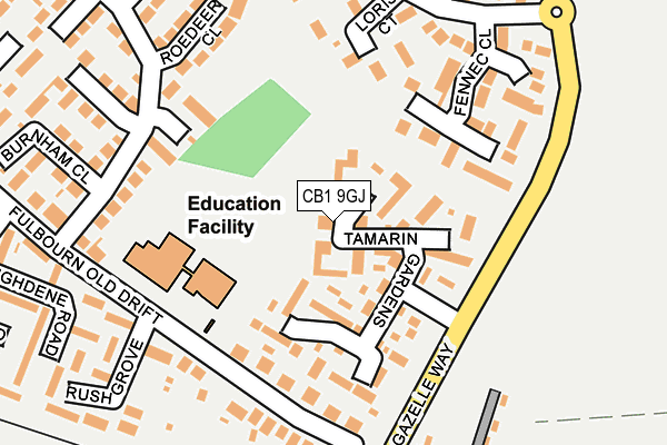 CB1 9GJ map - OS OpenMap – Local (Ordnance Survey)